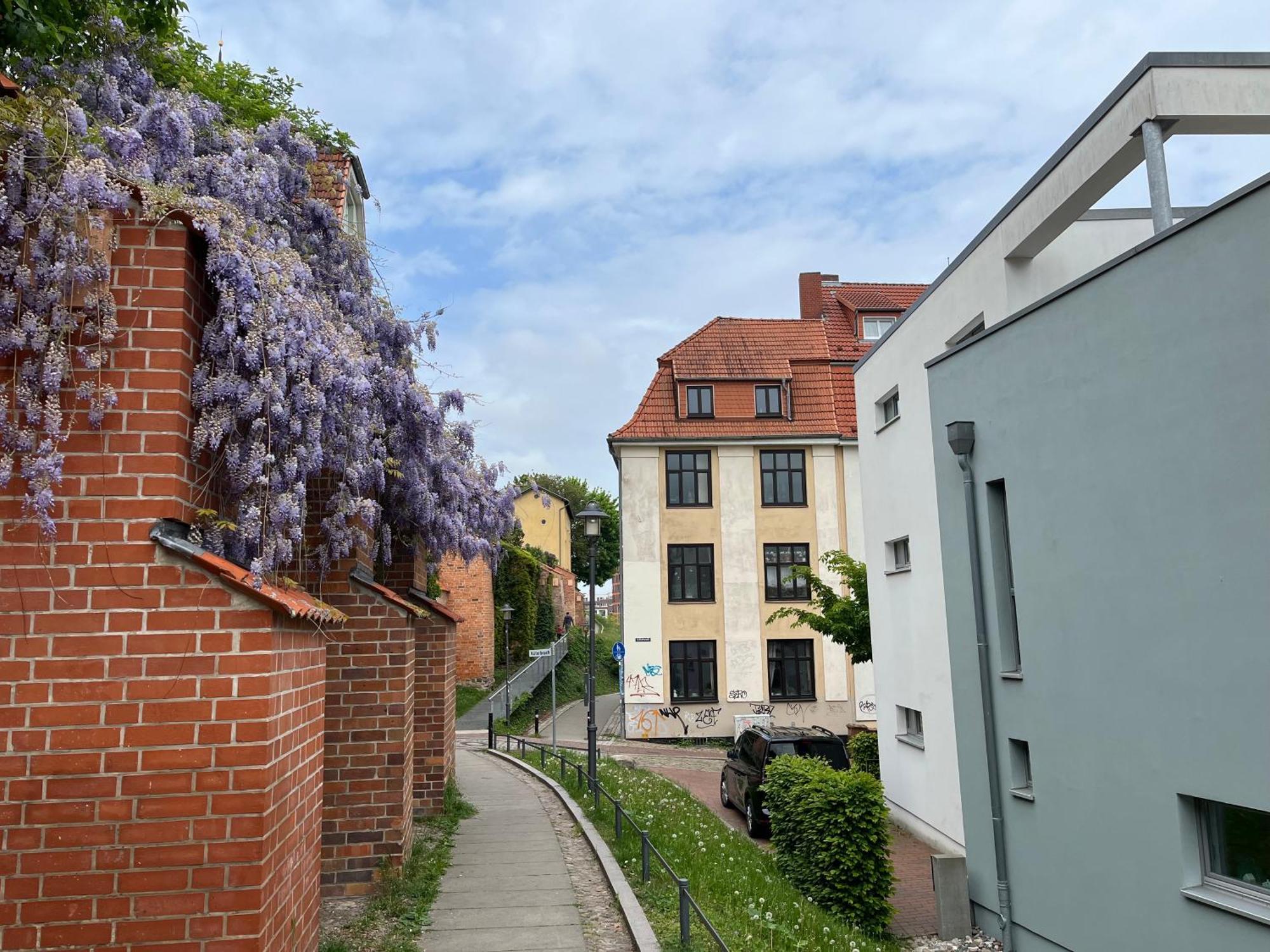 Ferienwohnung An Der Historischen Stadtmauer Rostock Exteriör bild